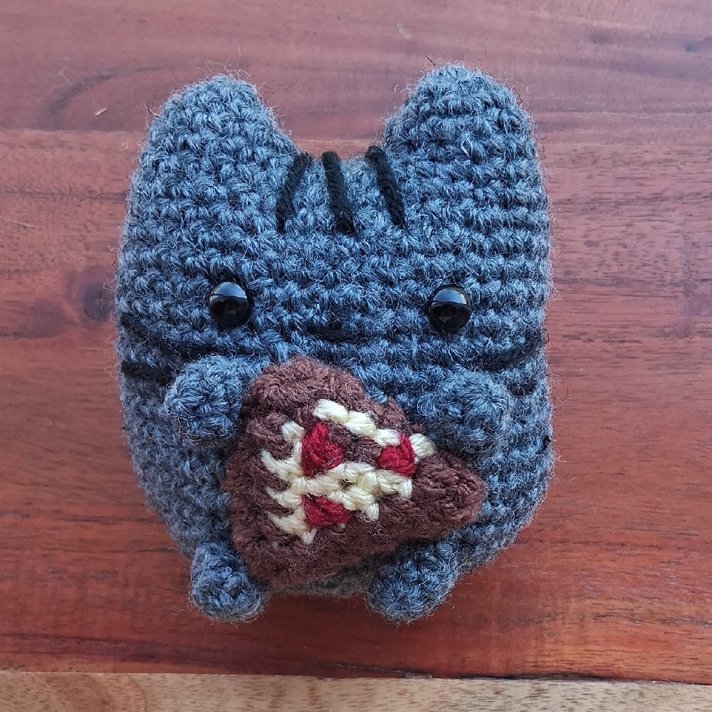 Handmade Gray Cat Plush Toy